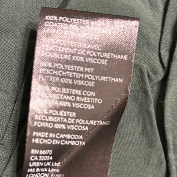 Anthropologie Faux Leather Dark Green Mini Skirt - Picture 11 of 12